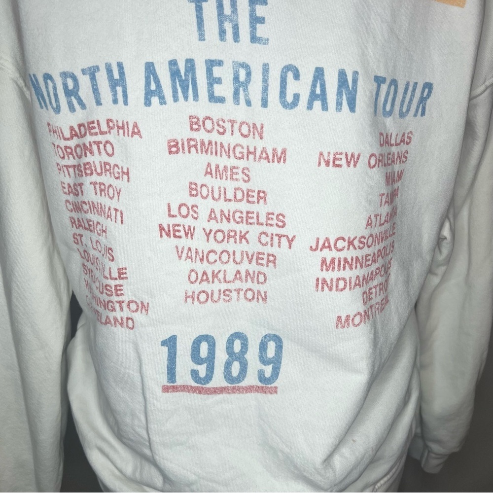Daydreamer Rolling Stones USA Tour 89 Crewneck Sweatshirt White Women XS - Picture 5 of 10